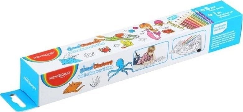 Ocean wall sticker for coloring +