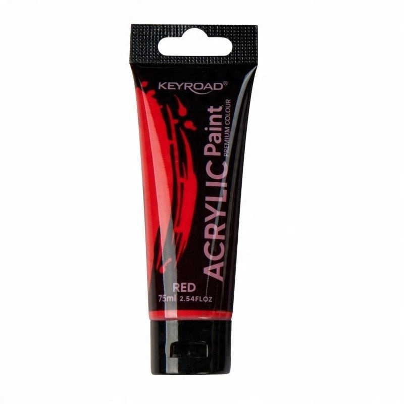 Farba akrylowa KEYROAD 75ml tubka czerwona