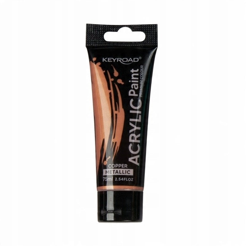 Farba akrylowa KEYROAD metaliczna 75ml tubka