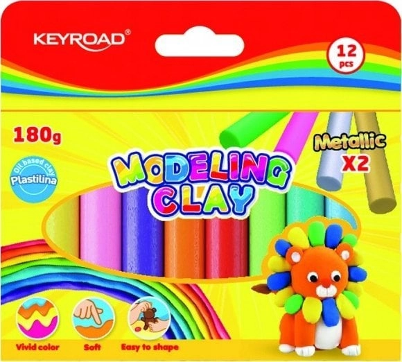 Keyroad Plastelina KEYROAD okrągła 12x15g pudełko