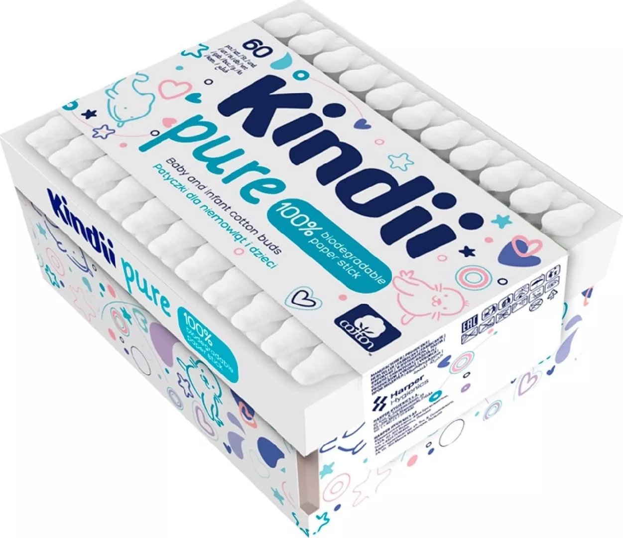 Cotton buds for babies Kindii Pure
