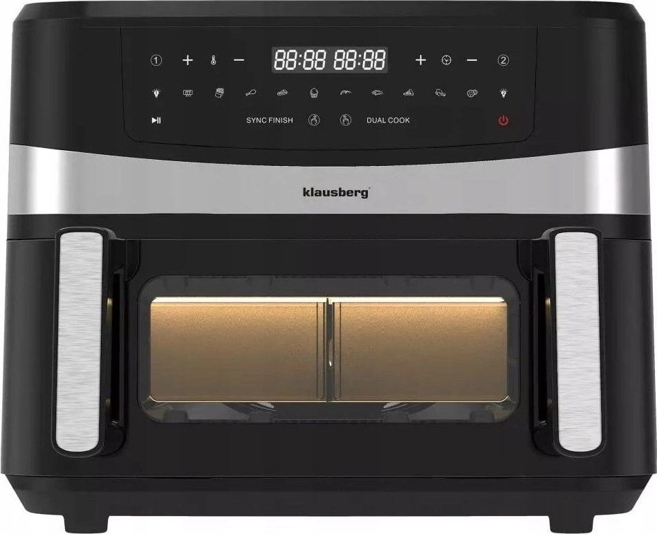 Klausberg FRYTOWNICA BEZTŁUSZCZOWA DWUKOMOROWA 9L 1750W