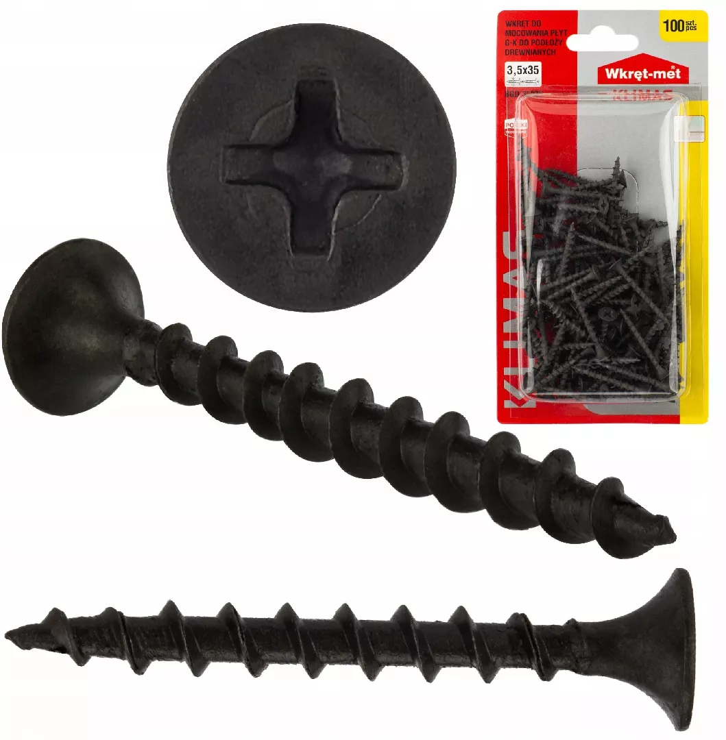 SCREWS FOR GYPSUM BOARDS BGD-35035*P100 KLIMAS