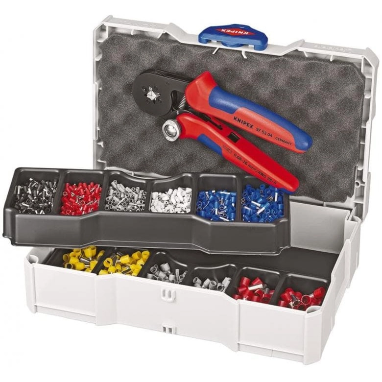 KNIPEX crimping pliers with crimping assortment