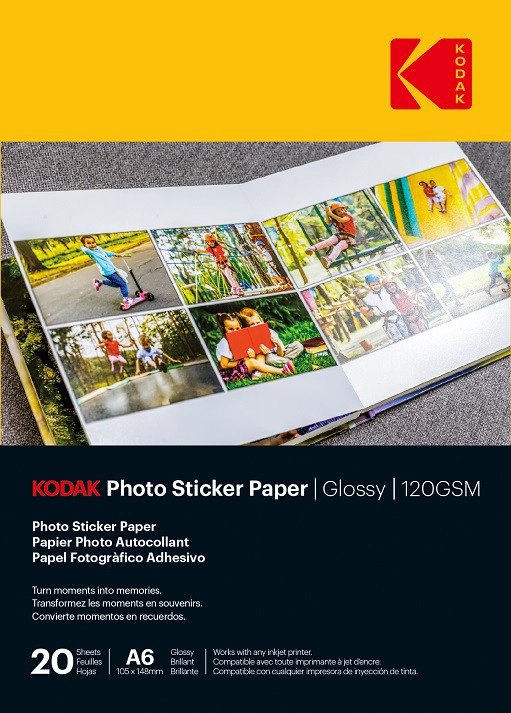 Kodak Photo Sticker Paper A6 Glossy