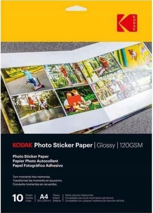 Kodak Photo Sticker Paper A4 Glossy