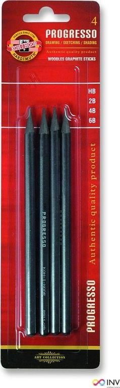 Koh-i-noor Progresso graphite pencil 9814/HB/2B/4B/6B 4