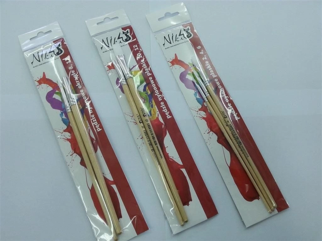 Niki round nylon brushes 4/ 2+4+6