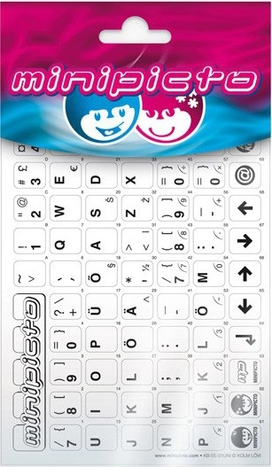 Minipicto klaviatūras uzlīmes EST KB-UNI-EE01-WHT  baltas