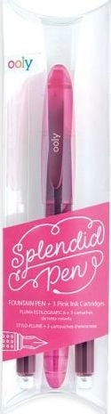 Splendid pink fountain pen + 3