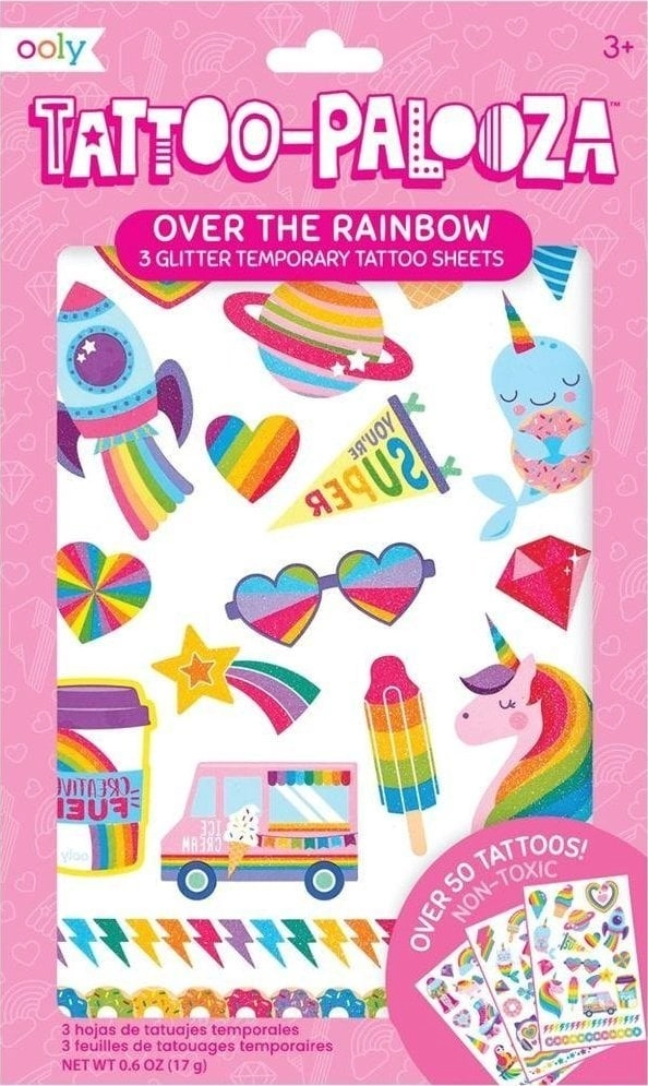 Tattoo Palooza washable tattoos - Rainbow