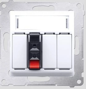 Kontakt-Simon SIMON54 loudspeaker socket single white