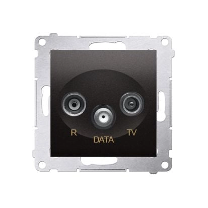Kontakt-Simon Gniazdo antenowe R-TV-DATA 10dB antracyt