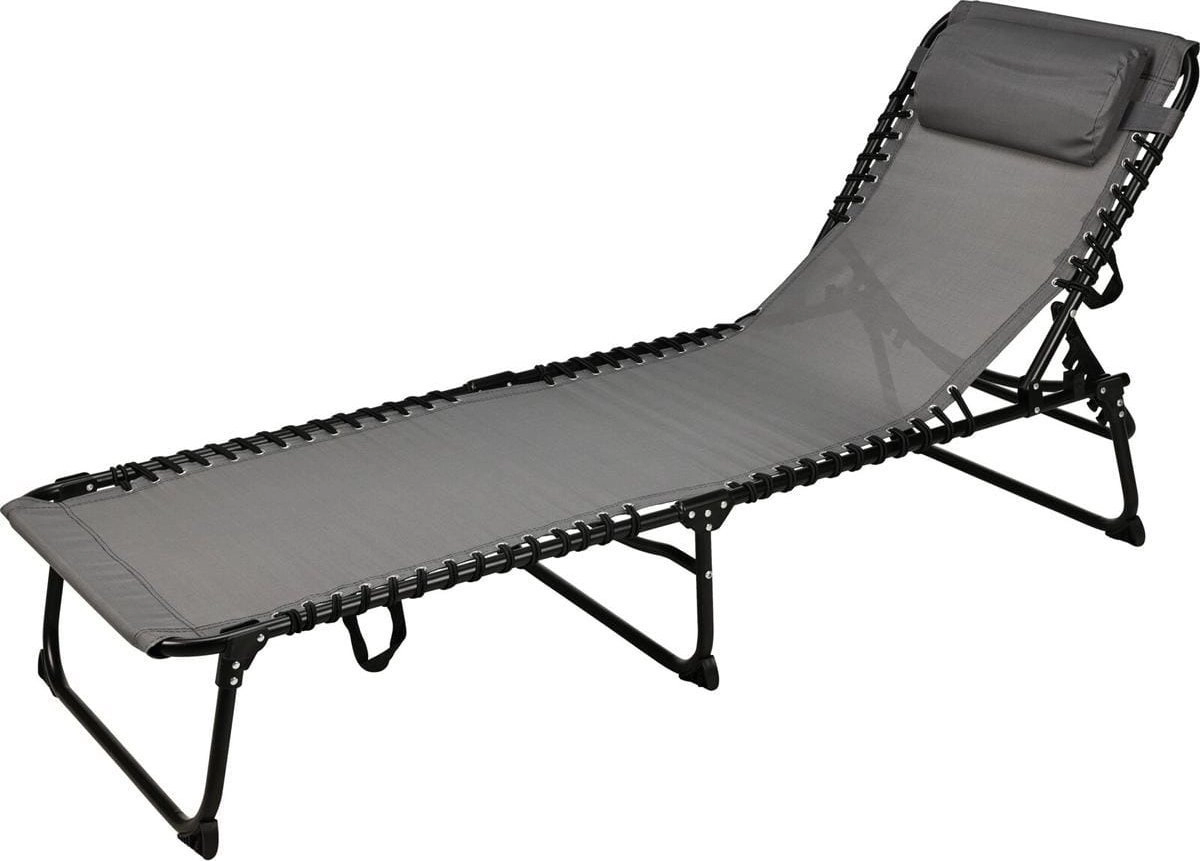 TEXTLINE GRAPHITE TOURIST FOLDABLE CAMPING BED