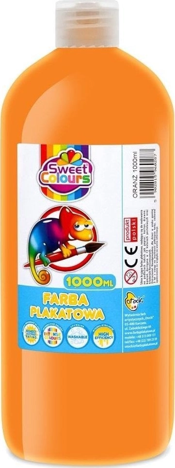 Orange poster paint 1000ml 5902815960287