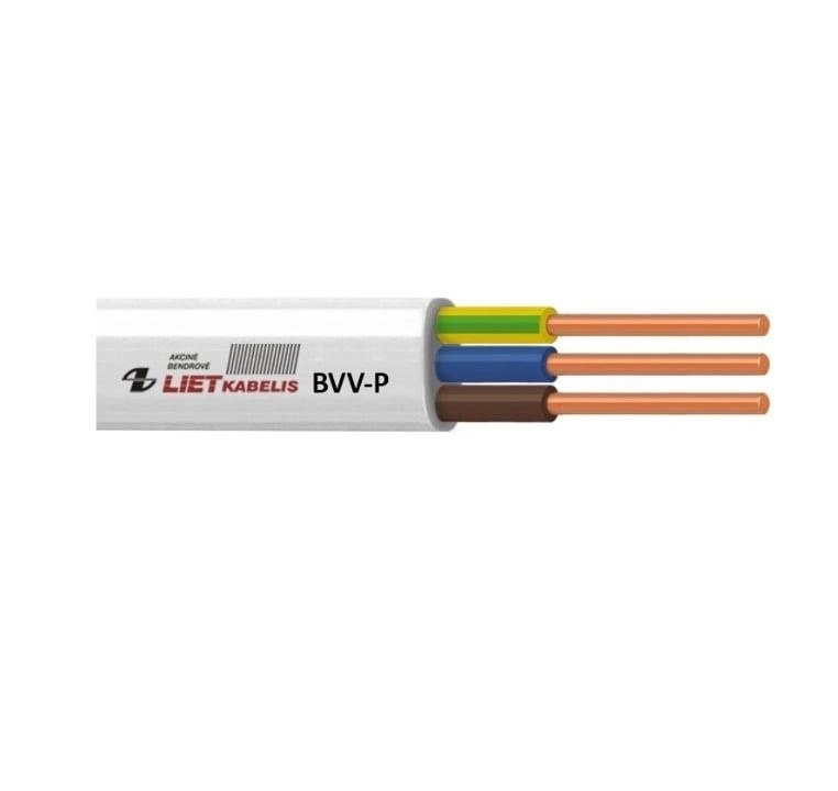 CABLE BVV-P 3X1.0 WHITE (200)