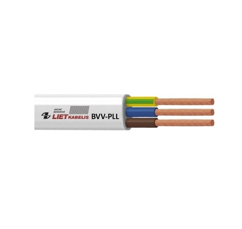 CABLE BVV-PLL 3X1.0 WHITE (100)