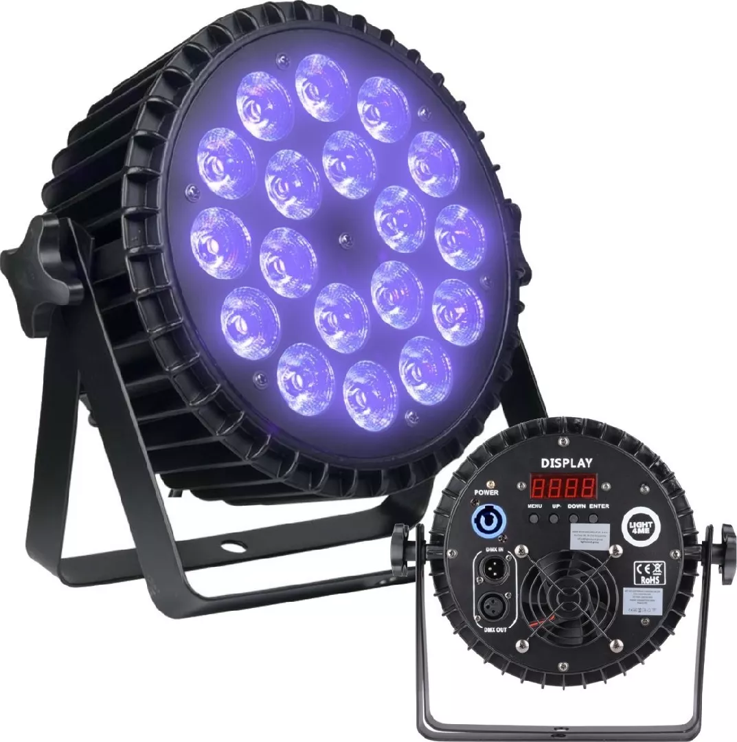 LIGHT4ME ALU QUAD PAR 18x6W RGBW