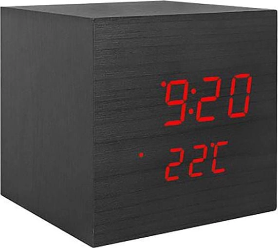 LTC LED cube alarm clock with