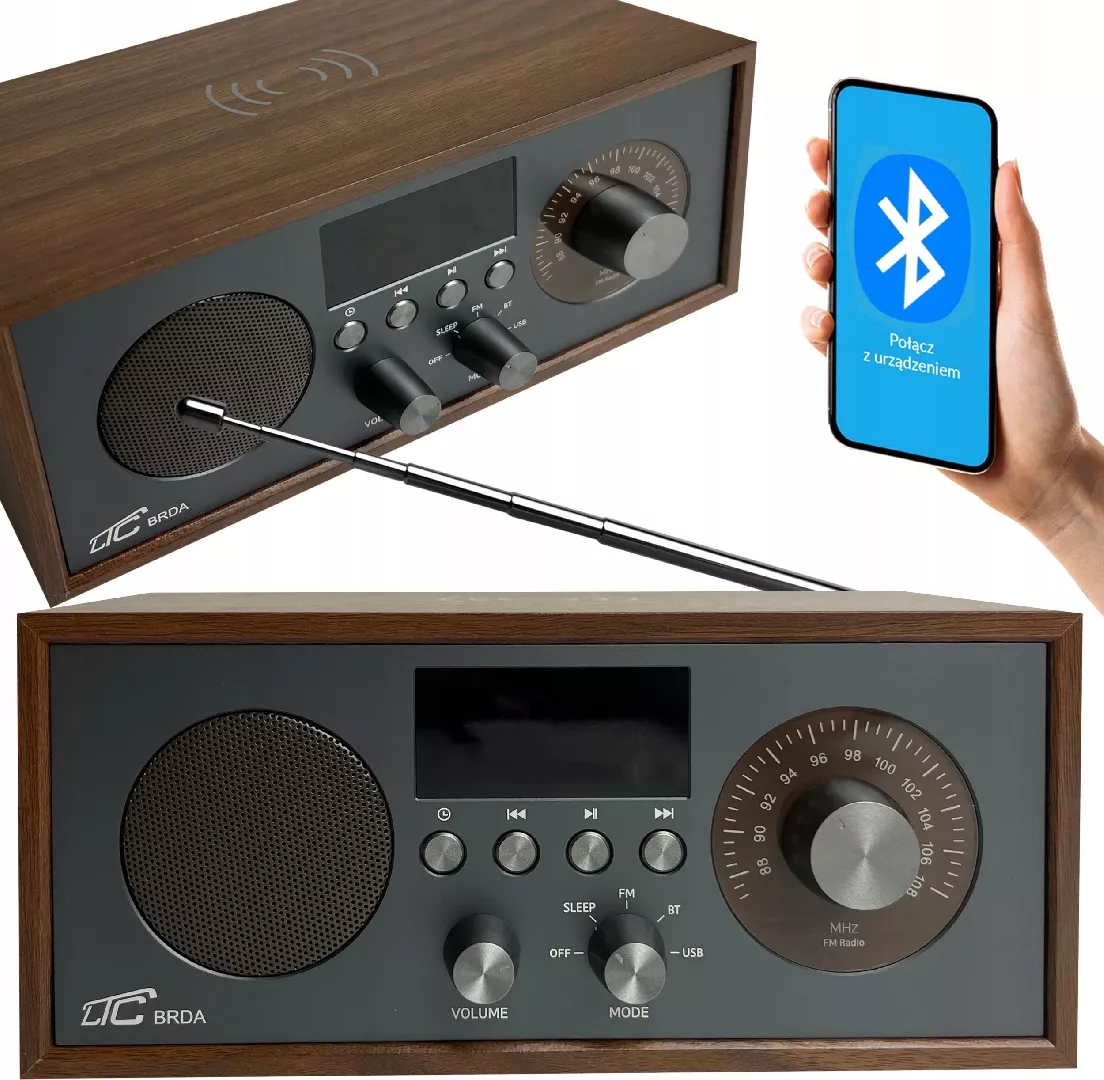 Brda portable radio FM/BT/USB battery 2200mAh