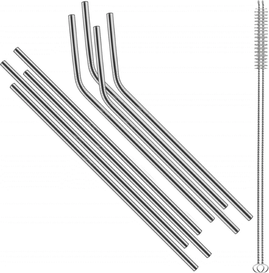 Lamart LT7052 słomki metalowe  srebrne  4