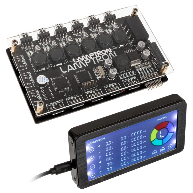 Lamptron RF625 Fan  ARGB Controller  Black