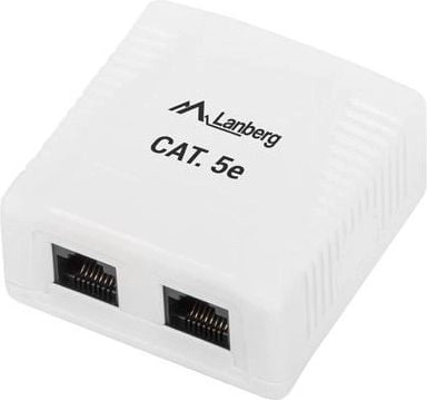SURFACE-MOUNTED SOCKET CAT.5E 2X RJ45
