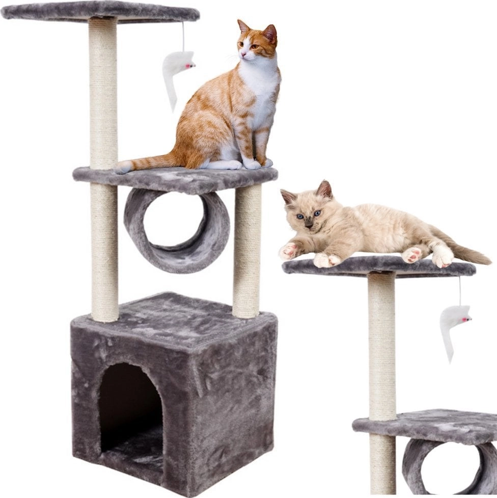 Cat scratching post with house and