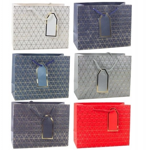 Geometric Gift Bag Golden Lines 23