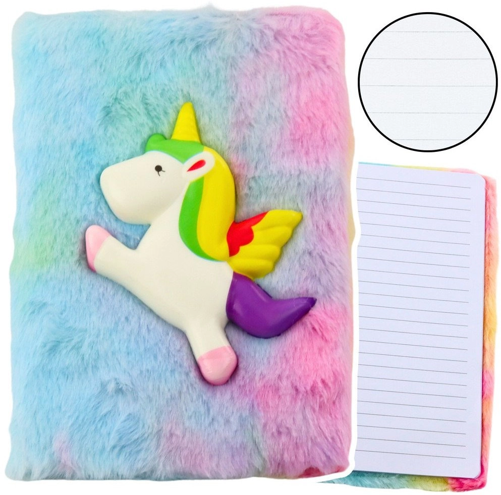 Plush Lined Notebook With a 3D