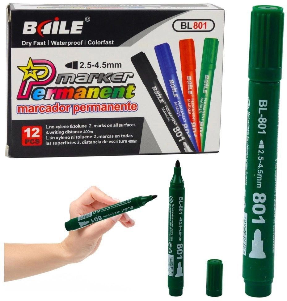 Permanent Marker Waterproof Green 2.5-4