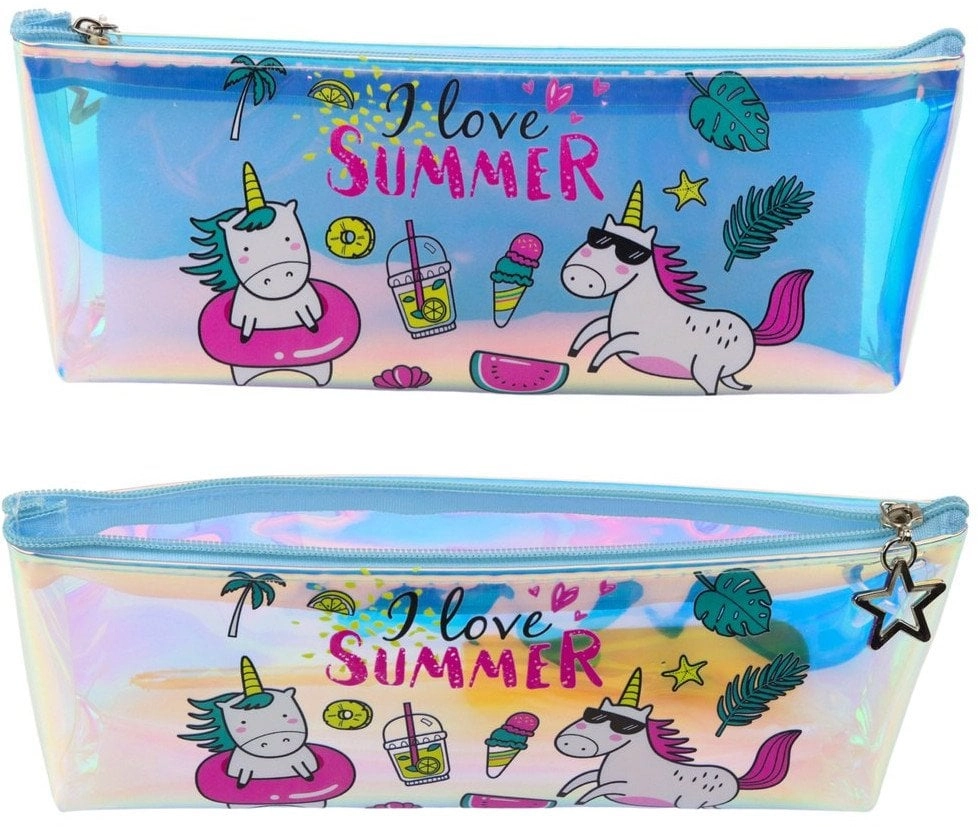 Girls` School Pencil Case Holographic Summer