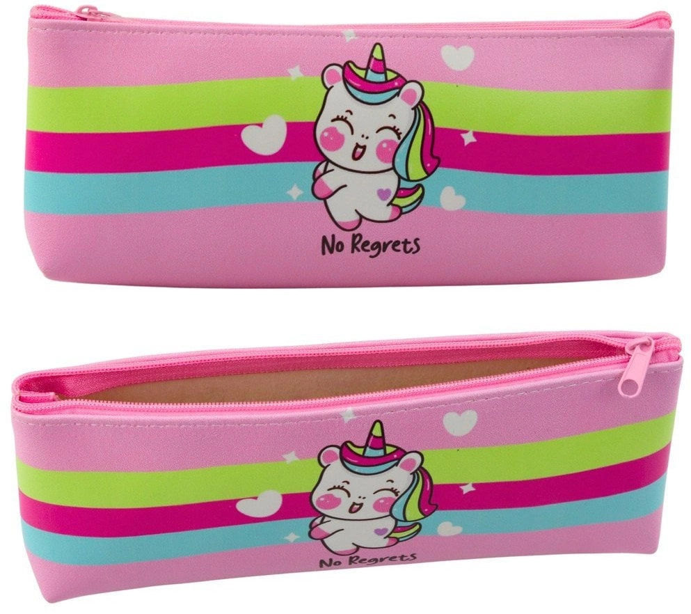 Girls` Unicorn School Pencil Case  Pastel