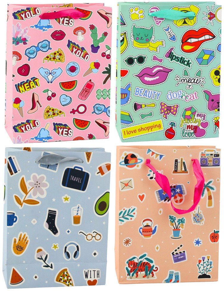 Gift Bag Stickers Colorful Stamps 23