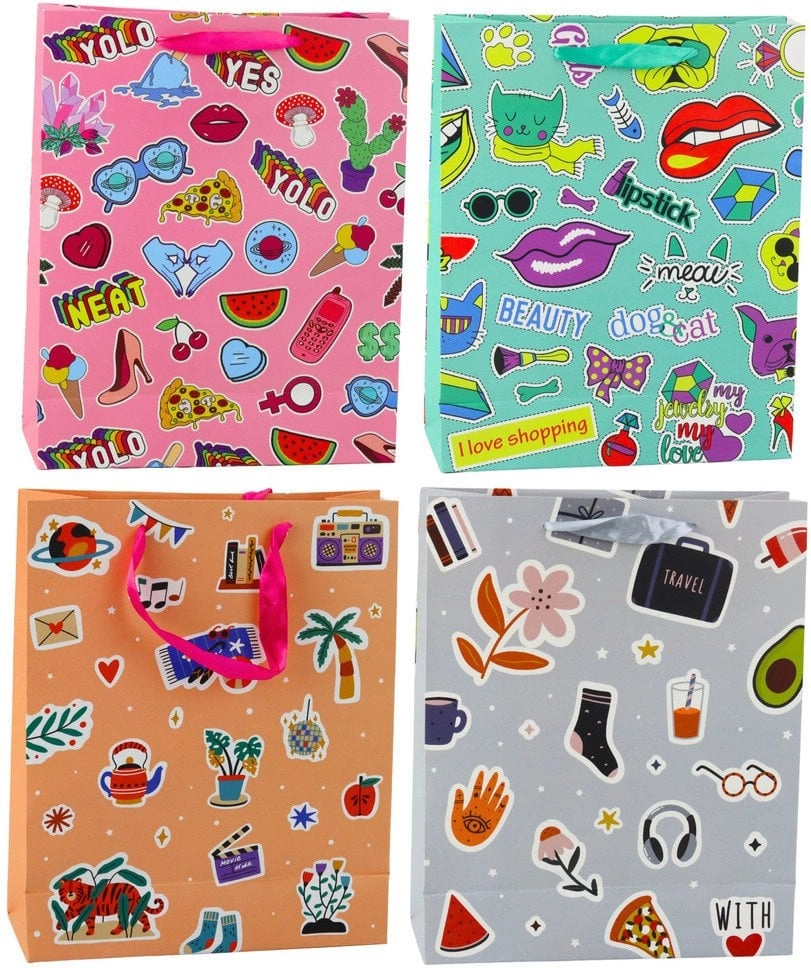 Gift Bag Stickers Colorful Stamps 32