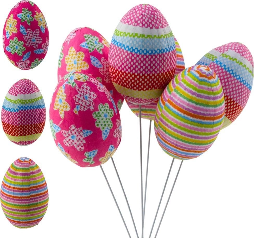 Easter Eggs On Wire Pin Dots