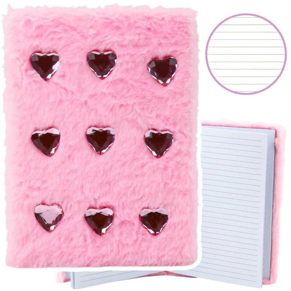 Plush notebook A5/80K Crystal Hearts line