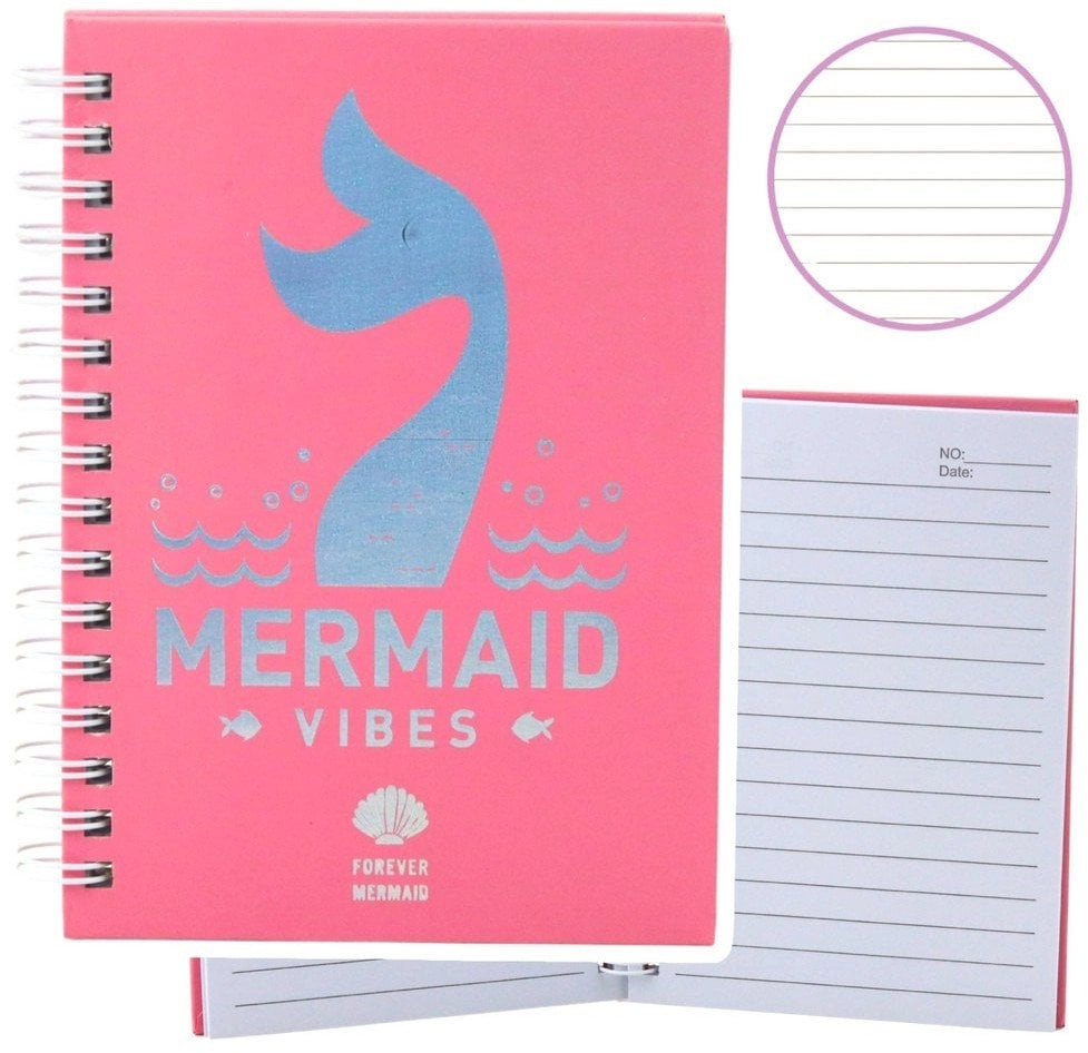 A6/80K notebook  Mermaid Tail line  pink