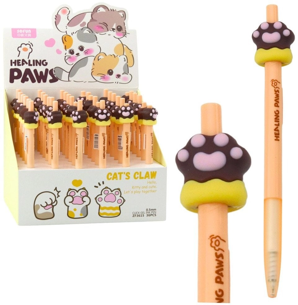Cat`s Paw Gel Pen Brown Blue