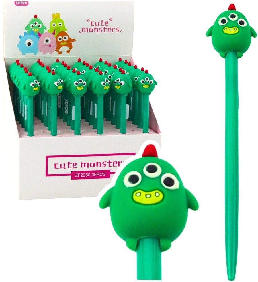 Green Creature Gel Pen Blue Ink