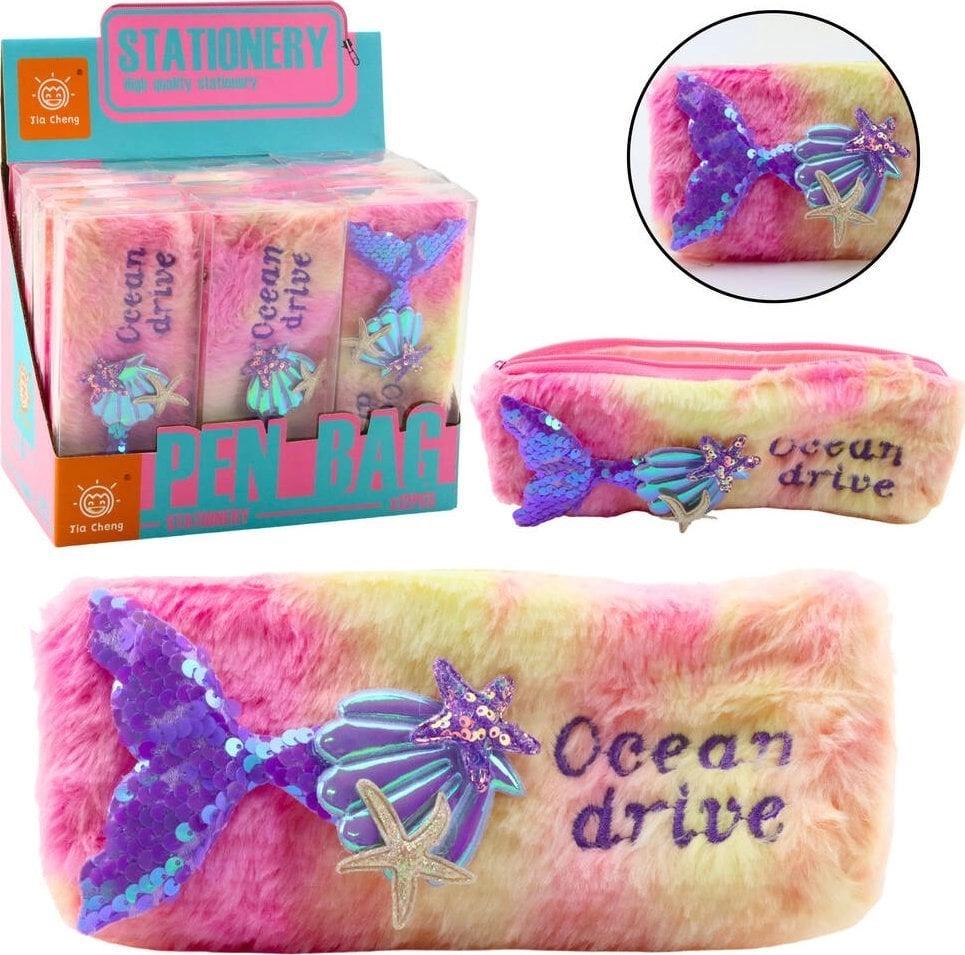 Plush Pencil Case With Mermaid Tail
