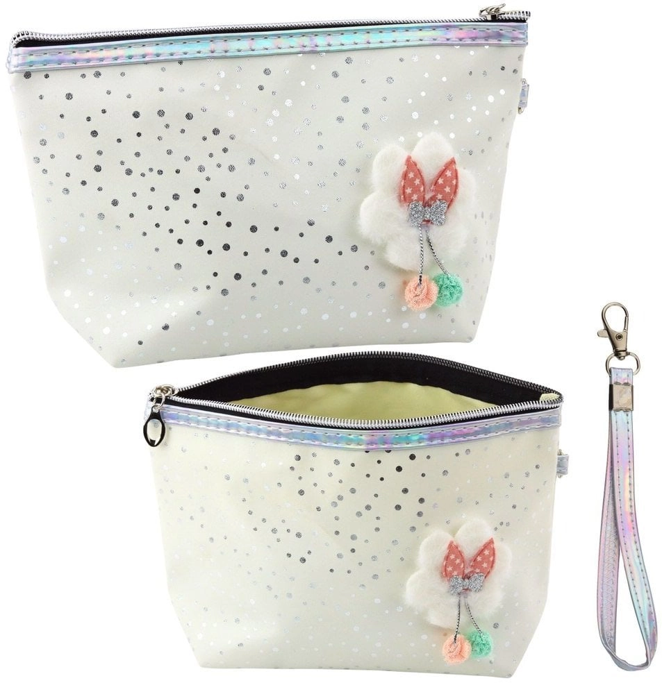 Pencil Case Cosmetic Bag Bow Shiny