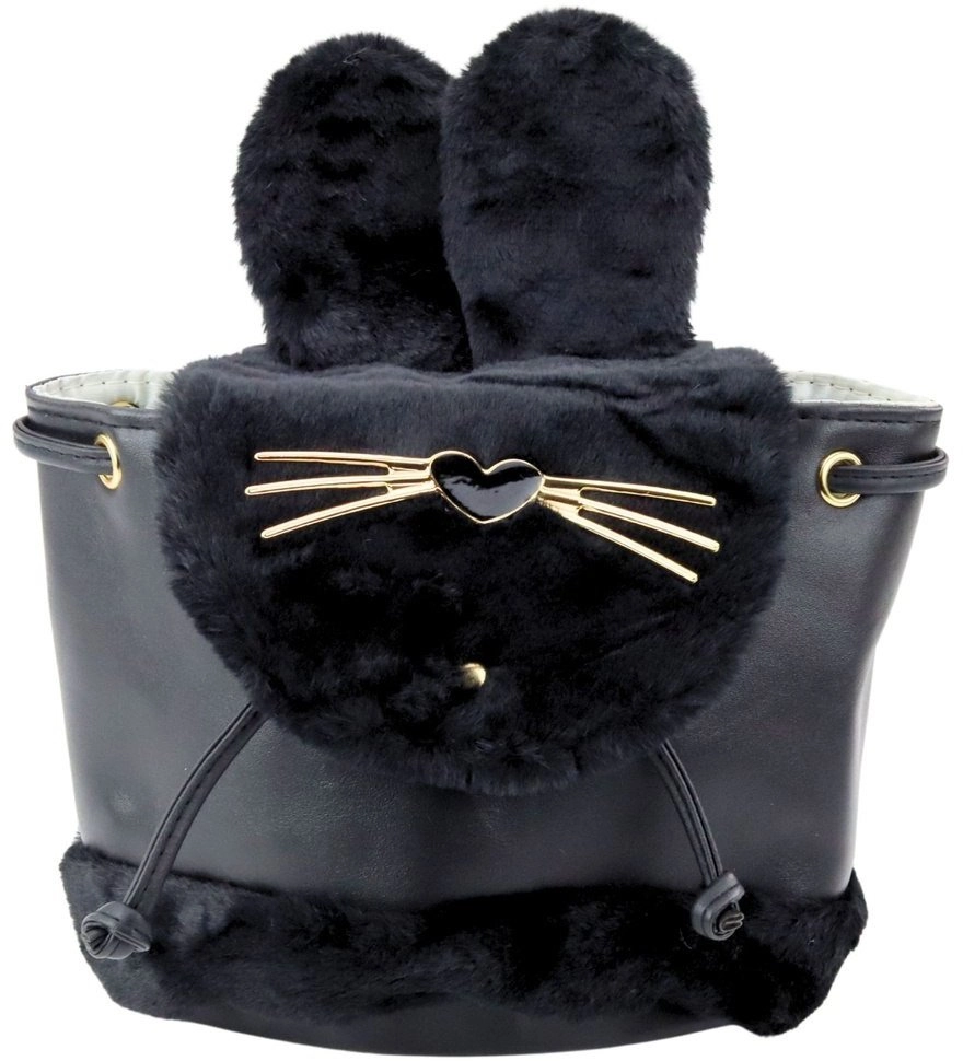 Children`s Backpack Plush Ears Adjustable Strap