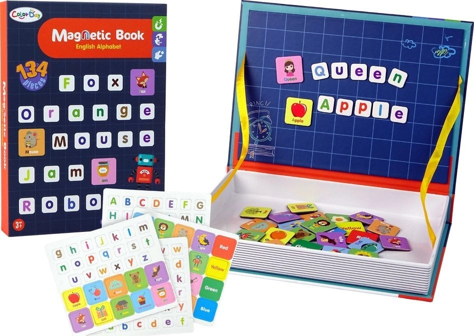 LeanToys Magnetic Puzzle Book English Alphabet