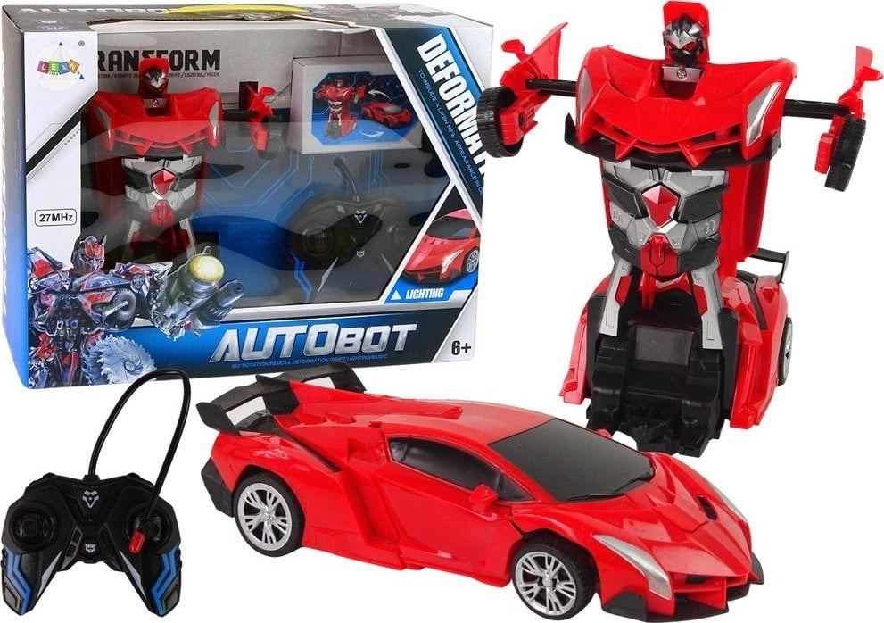 LeanToys Auto Robot Transformer 2w1 Pilot