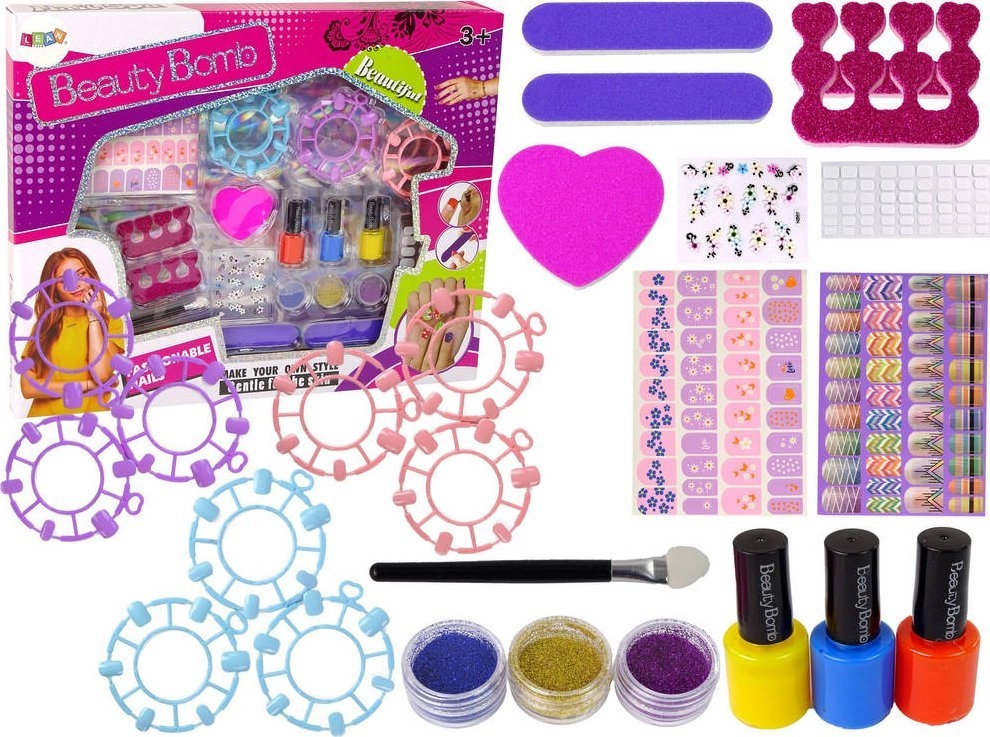 LeanToys Large Nail Painting Set Varnishes