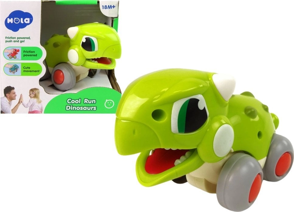 LeanToys Dinosaur On Wheels Green Figurine