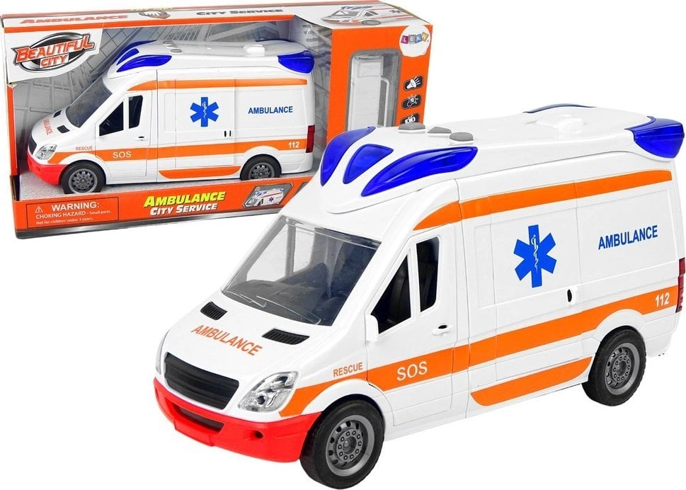 LeanToys Interactive Car Ambulance + Stretcher