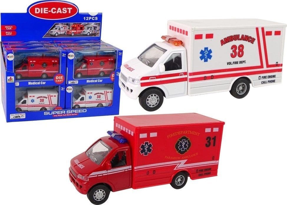 LeanToys Auto Pojazd Ratunkowy Ambulans Napęd