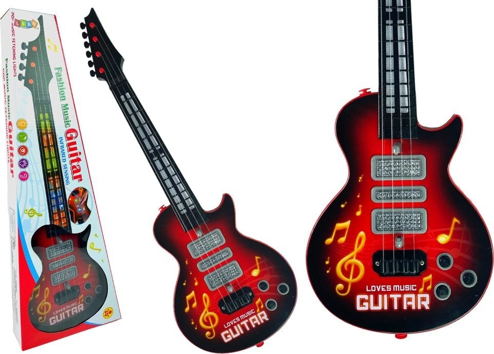 LeanToys Electric Guitar Star Strings Colorful